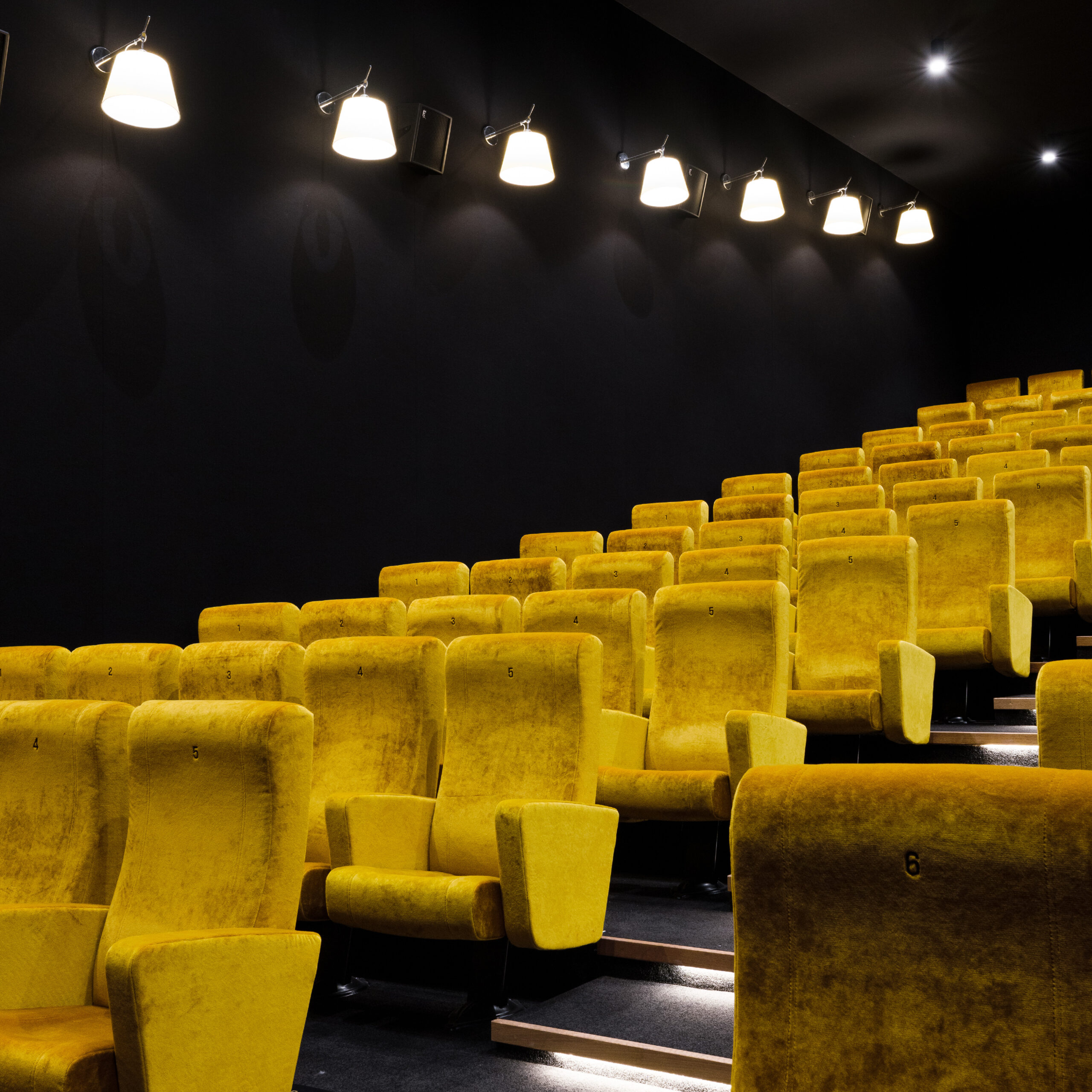 Détails salle cinéma Alice Guy à Bobigny par l'agence Hérault Arnod Architectures