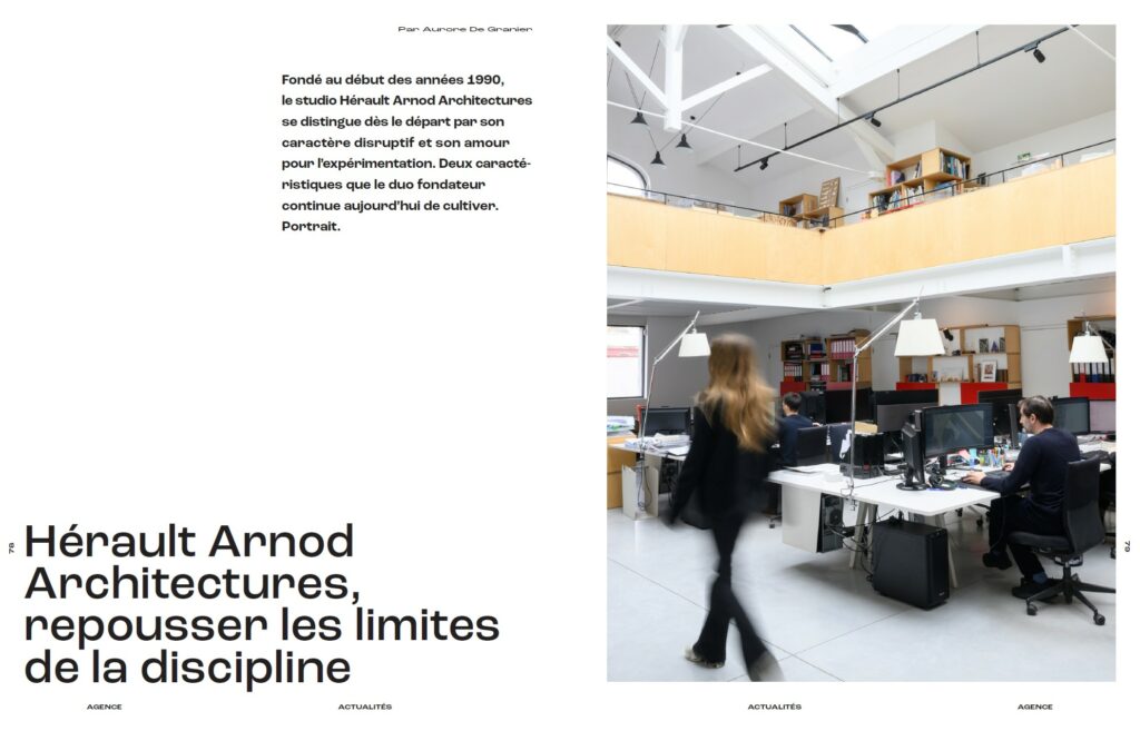 "Repousser les limites de la discipline" - portrait complet de l'agence Hérault Arnod Architectures à retrouver dans l'édition papier avril-mai 2026 du magazine Archistorm